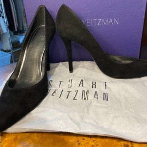 Stuart Weitzman classic suede black pump